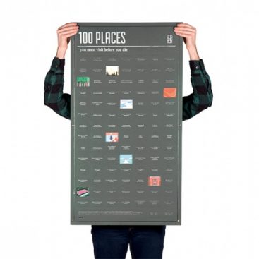 poster 100 lieux à visiter avant de mourir