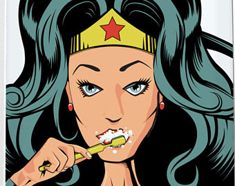 Wonder Woman à la Salle de Bain